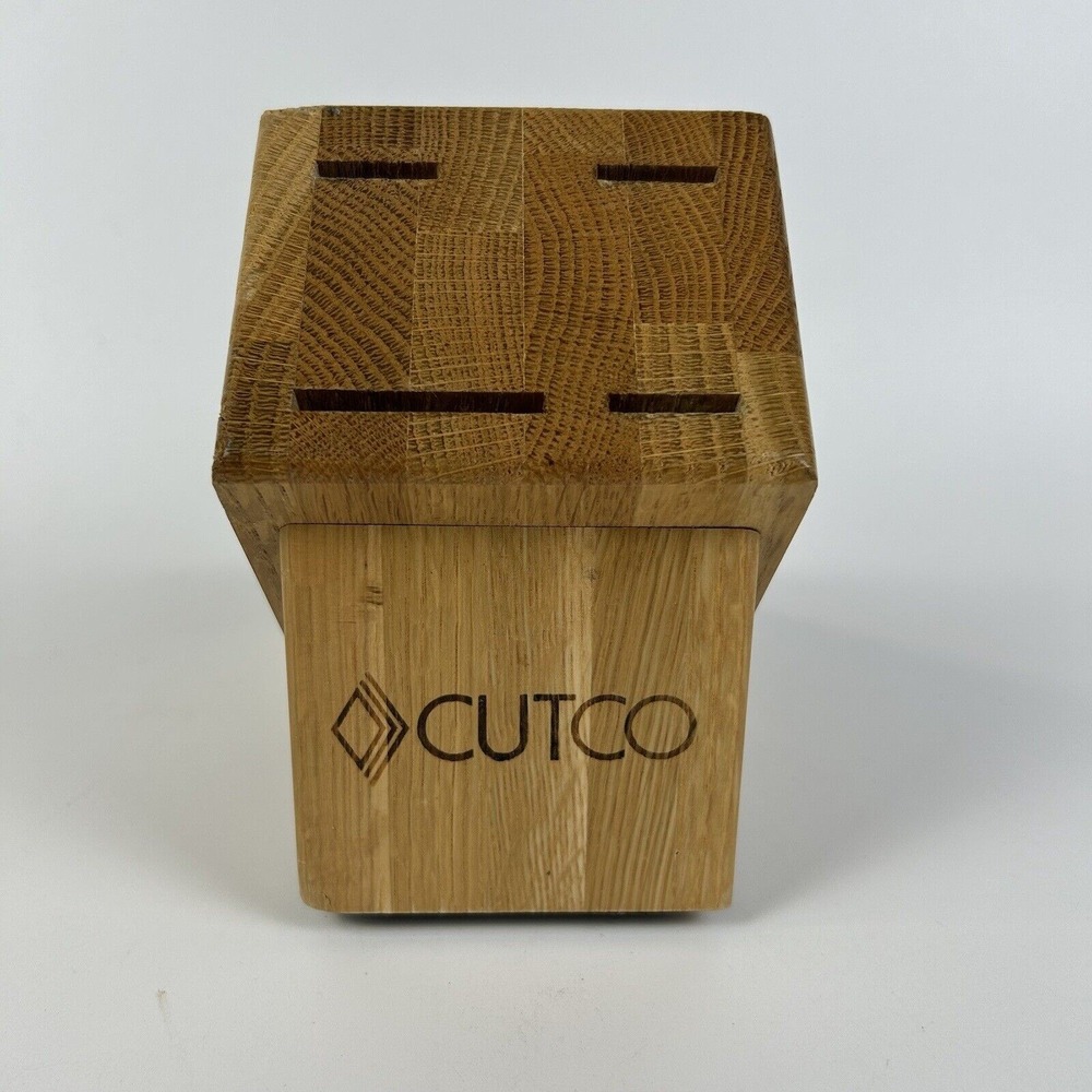 Cutco Wood‎ Knife Block 4 Slot USA Honey Oak